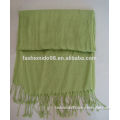 New Fashion light green handmade cotton scarf